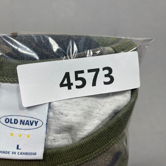 Vintage‎ Old Navy Shirt Men Large Long Sleeve CAMO Camouflaged Green 90s US45 - Picture 8 of 8